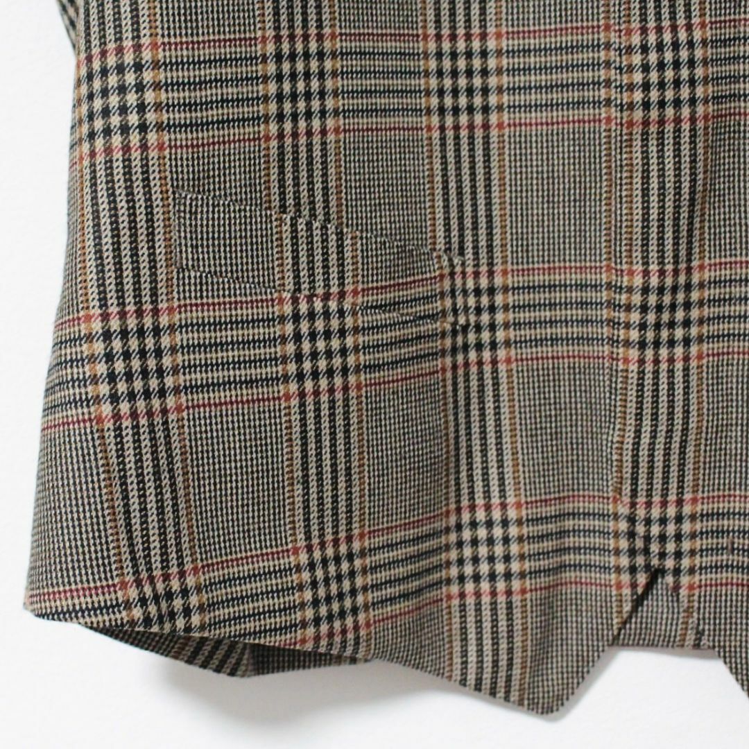 LANVIN COLLECTION(ランバンコレクション)の新品 ランバンコレクション 44000円 比翼ボタン グレンチェックベスト XL メンズのスーツ(スーツベスト)の商品写真