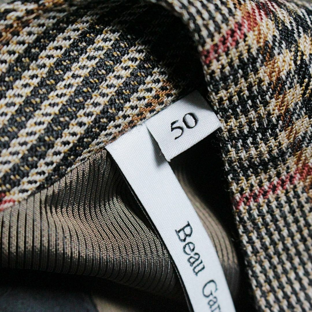 LANVIN COLLECTION(ランバンコレクション)の新品 ランバンコレクション 44000円 比翼ボタン グレンチェックベスト XL メンズのスーツ(スーツベスト)の商品写真