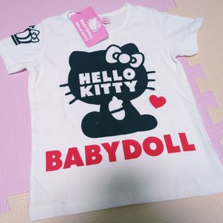 ベビードール(BABYDOLL)の新品‼️BABYDOLL ハローキティ 半袖 Tシャツ 100 サンリオ 女の子(Tシャツ/カットソー)