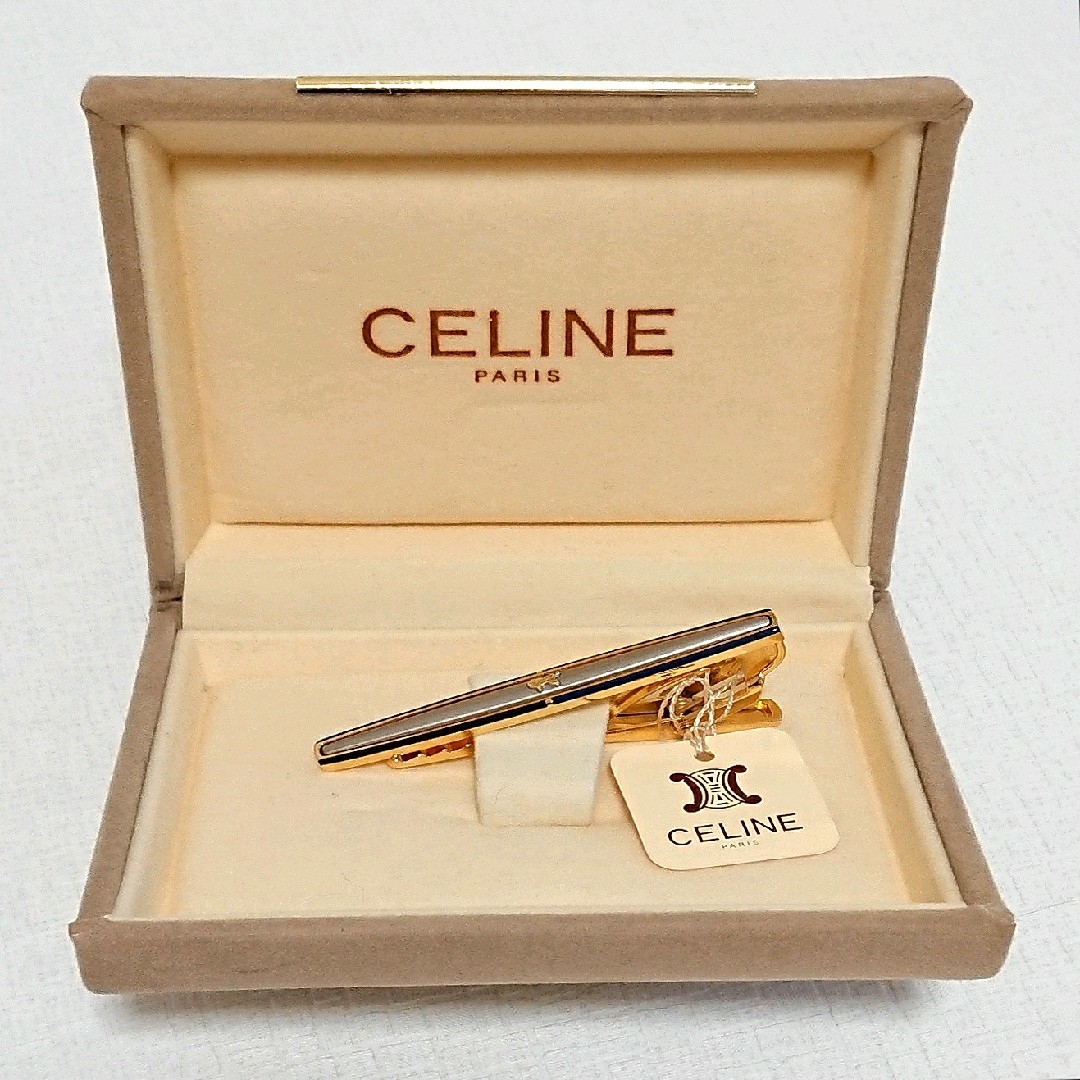 CELINE(セリーヌ)の未使用 タグ付き CELINE セリーヌ ゴールド ネクタイピン メンズのファッション小物(ネクタイピン)の商品写真
