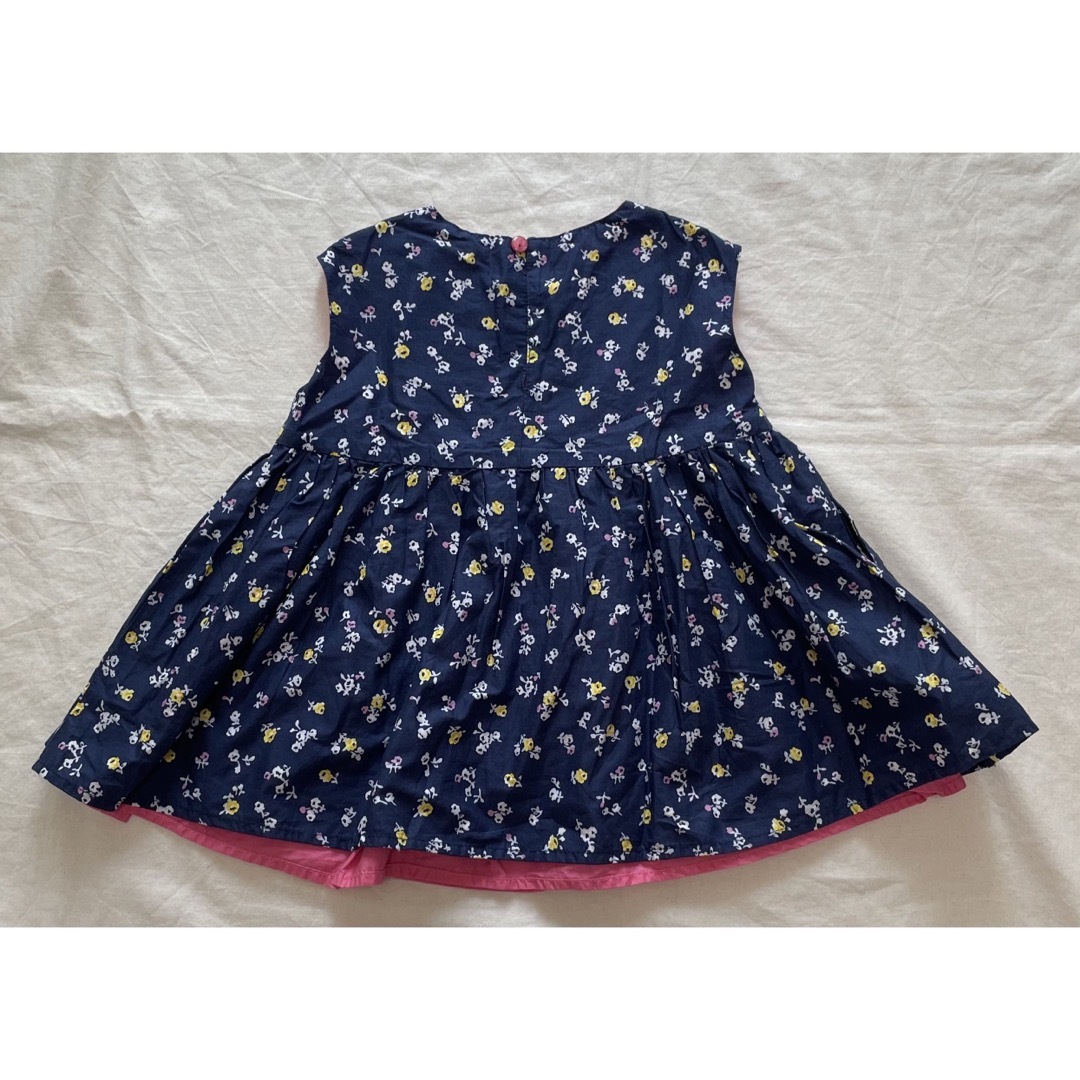 apres les cours(アプレレクール)のapres les cours 80㎝ 女の子　リバーシブル　ワンピース　花柄 キッズ/ベビー/マタニティのベビー服(~85cm)(ワンピース)の商品写真