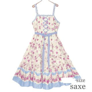 エミリーテンプルキュート(Emily Temple cute)のEmily Temple cute フリルROSEキャミソールドレス サックス(ロングワンピース/マキシワンピース)