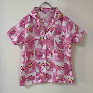レア　ピンクパンサー　半袖シャツ パジャマシャツ　アメリカ古着　アメリカ輸入(Tシャツ(半袖/袖なし))