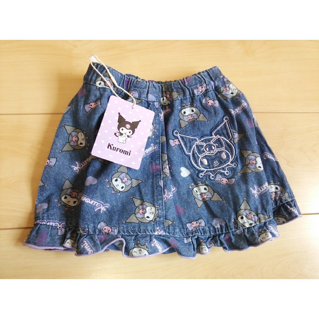 サンリオ(サンリオ)の子供服クロミちゃん*送料無料サンリオ*新品マイメちゃん*デニム素材キュロット キッズ/ベビー/マタニティのキッズ服女の子用(90cm~)(スカート)の商品写真