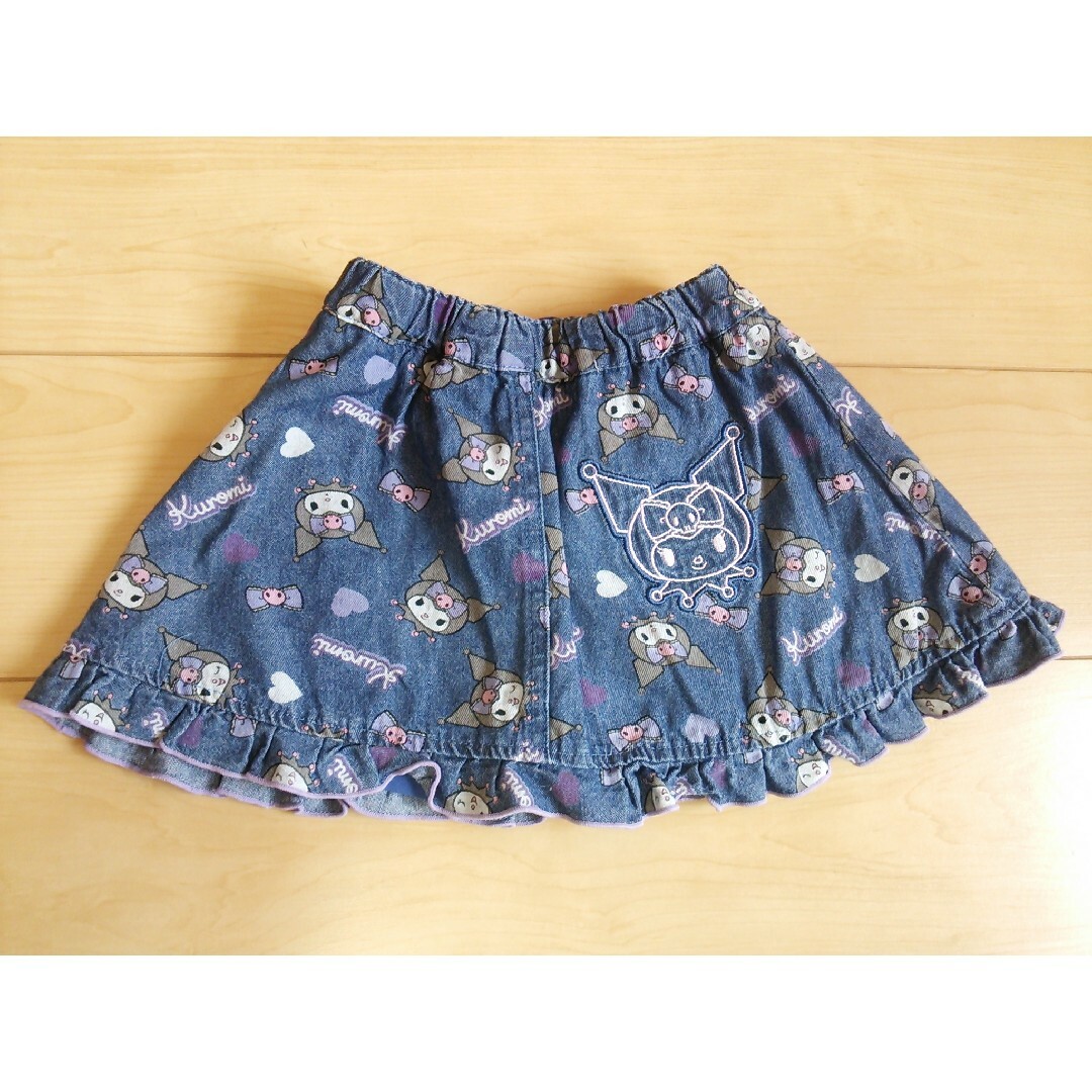 サンリオ(サンリオ)の子供服クロミちゃん*送料無料サンリオ*新品マイメちゃん*デニム素材キュロット キッズ/ベビー/マタニティのキッズ服女の子用(90cm~)(スカート)の商品写真