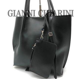 ジャンニキャリーニ(GIANNI CHIARINI)の【極美品】ジャンニキアリーニ トートバッグ ハンドバッグ ポーチ付き レザー(トートバッグ)