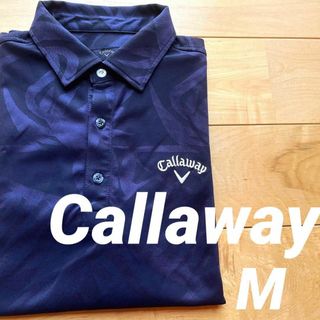 ★CallawayキャロウェイGOLFゴルフジャガード半袖ポロシャツMサイズ