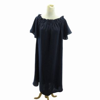 AS KNOW AS - アズノウアズ as know as 近年 ワンピース 半袖 ロング丈 紺