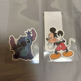 スティッチとミッキーのスマホステッカー(キャラクターグッズ)