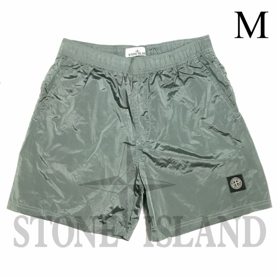STONE ISLAND(ストーンアイランド)のSTONE ISLAND SWIM PANTS 　グレー　M　ナイロンメタル　 メンズのパンツ(ショートパンツ)の商品写真