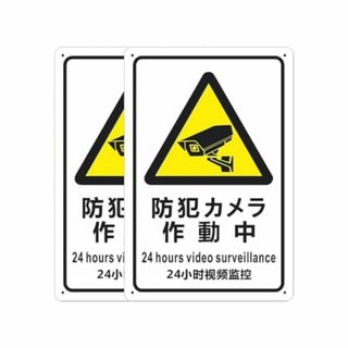 【特価セール】ROSIT 防犯カメラ作動中 2枚セット 防犯カメラ 看板 プレー(その他)