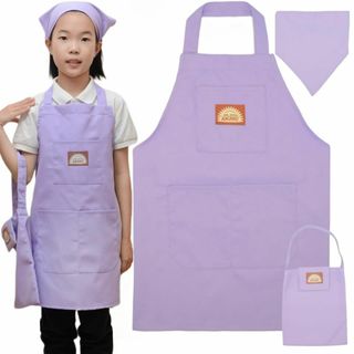 [ANJOU] (5色展開)エプロン子供 三角巾セット 子供 エプロン 男の子 (その他)