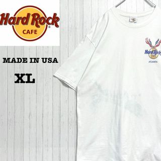 ハードロックカフェ　USA製　Tシャツ　バックプリント　ビッグシルエット　白XL(Tシャツ/カットソー(半袖/袖なし))