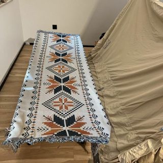 【特価セール】コット用ラグ キャンプ ラグマット オルテカ柄 キリム アウトドア