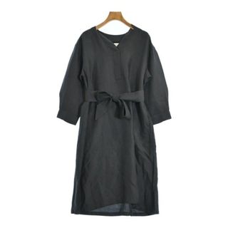 Porter des boutons ポルテデブトン ワンピース M 黒 【古着】【中古】【送料無料】(ひざ丈ワンピース)