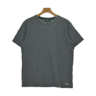 A.P.C. アーペーセー Tシャツ・カットソー L 紺 【古着】【中古】【送料無料】(Tシャツ/カットソー(半袖/袖なし))
