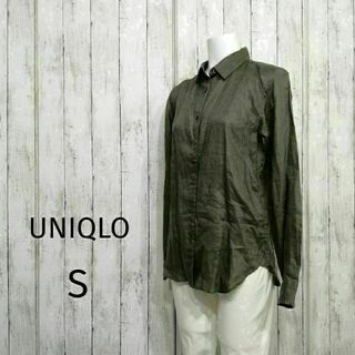UNIQLO ユニクロ レディース プレミアムリネン シャツ 長袖 S 13