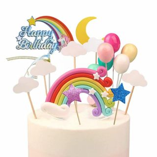 YINKE ケーキトッパー 誕生日 ケーキ飾り 豪華 ケーキ デコレーション レ(その他)