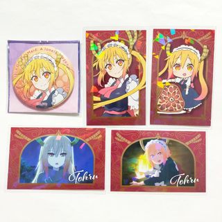 小林さんちのメイドラゴン トール 缶バッジ ホログラムカード(キャラクターグッズ)