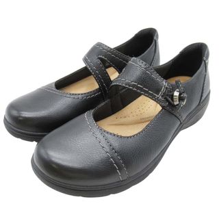 クラークス(Clarks)の未使用 Clarks Collection クラークス CARLEIGH JANE レザー コンフォートシューズ ストラップ 靴 UK3.5D/22.5 黒 ブラック レディース 古着 中古 USED(その他)