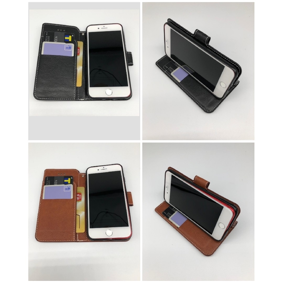 iPhone  15 レッド 肉球焼き印！高級レザー手帳型ケース スマホ/家電/カメラのスマホアクセサリー(iPhoneケース)の商品写真