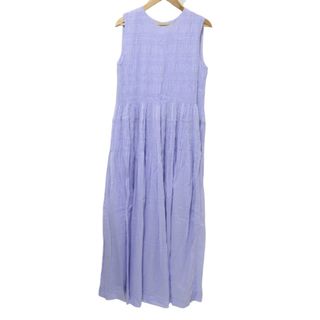 ne Quittez pas - 美品 25SS NE QUITTEZ PAS! ヌキテパ Cotton Voile Shirring Sleeveless Dress ロングドレスワンピース 010541GT4 M パープル レディース 古着 中古 USED