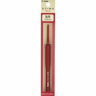 【特価商品】かぎ針 『ETIMO Red(エティモレッド) クッショングリップ付