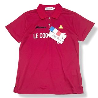 新品 le coq sportif ゴルフ ポロシャツ LL ピンク 吸汗速乾