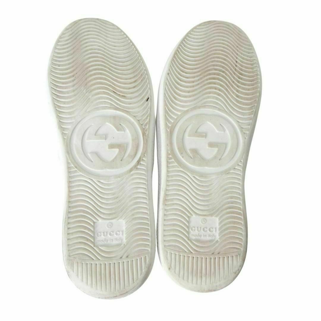 GUCCI(グッチ)の美品 グッチ エース レザー ウェブライン ベルクロ ローカット スニーカー レディースの靴/シューズ(スニーカー)の商品写真