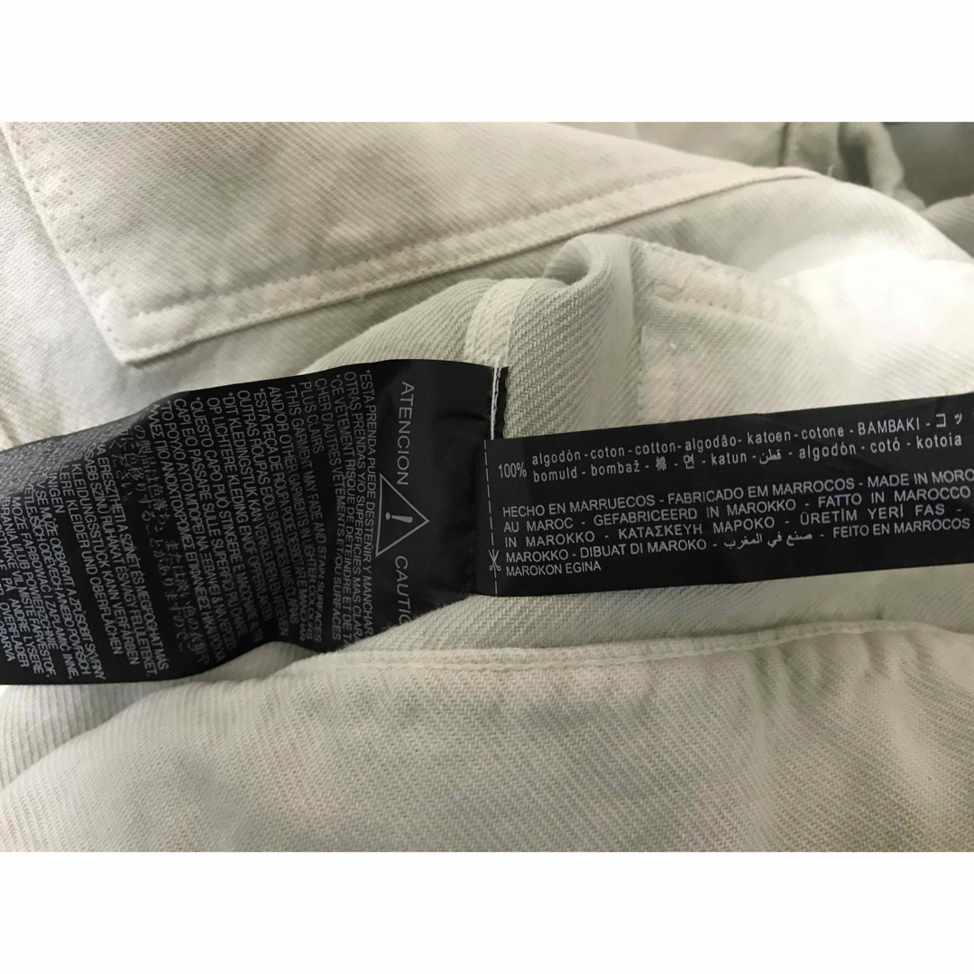 ZARA(ザラ)の本物ザラZARAコットンデニムムラ染め柄ジレベストジャケットメンズL メンズのトップス(ベスト)の商品写真