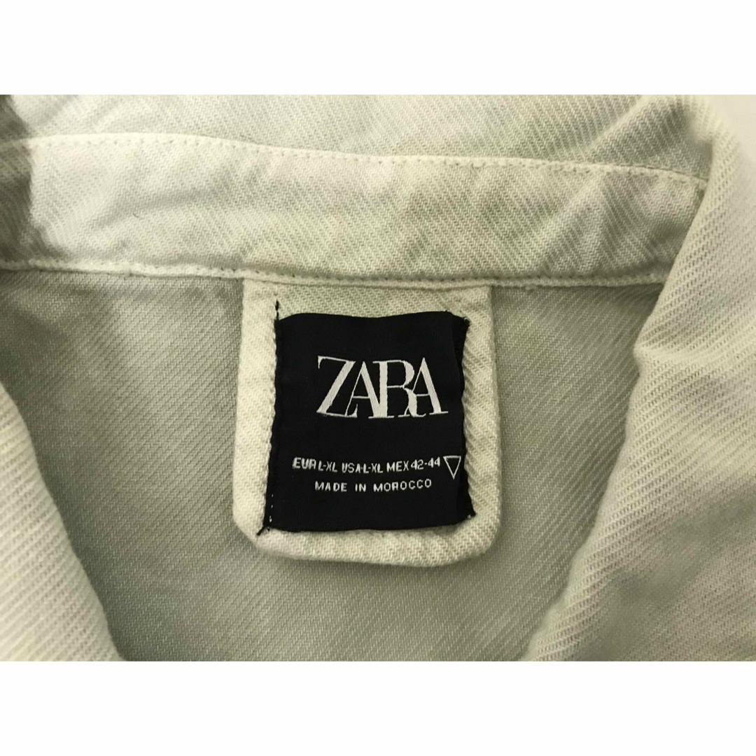 ZARA(ザラ)の本物ザラZARAコットンデニムムラ染め柄ジレベストジャケットメンズL メンズのトップス(ベスト)の商品写真