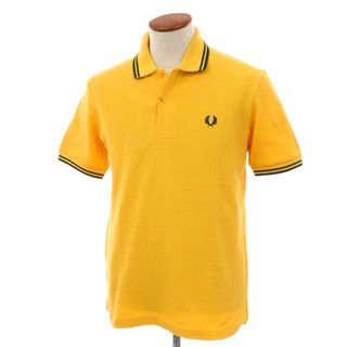 フレッドペリー(FRED PERRY)の【中古】【未使用】フレッドペリー FRED PERRY コットン 鹿の子 半袖ポロシャツ イエロー【サイズ38】【メンズ】(ポロシャツ)