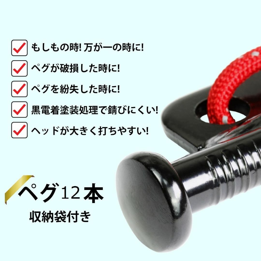 【新着商品】RiveRock(リバロック) 30cm ペグ 収納 バック テント スポーツ/アウトドアのアウトドア(テント/タープ)の商品写真