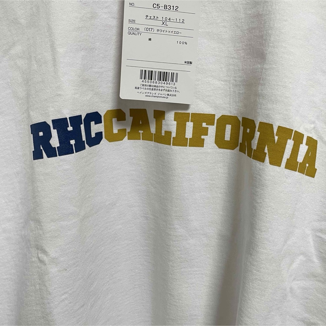 Ron Herman(ロンハーマン)のRHC × Champion カリフォルニア USA Tee【XL】Tシャツ 紺 メンズのトップス(Tシャツ/カットソー(半袖/袖なし))の商品写真