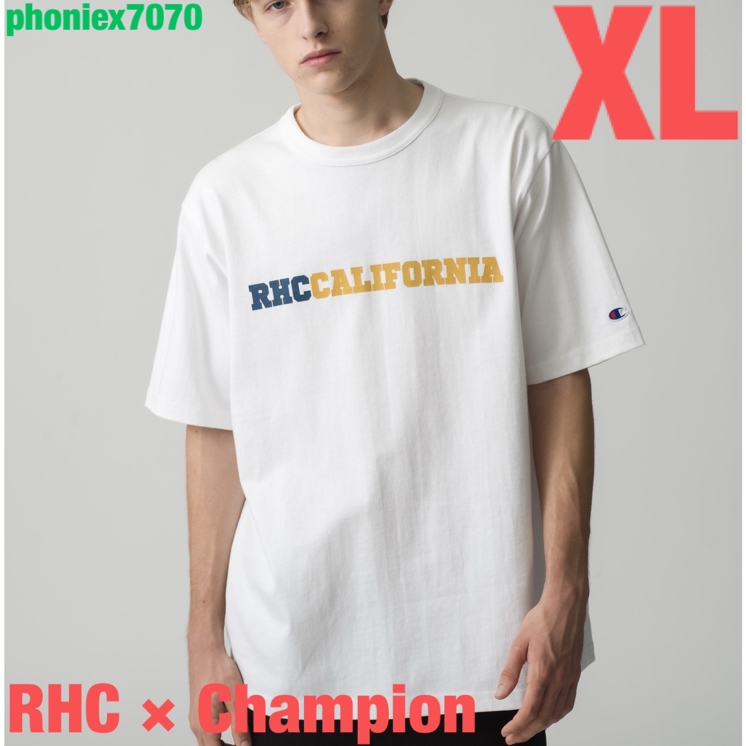 Ron Herman(ロンハーマン)のRHC × Champion カリフォルニア USA Tee【XL】Tシャツ 紺 メンズのトップス(Tシャツ/カットソー(半袖/袖なし))の商品写真