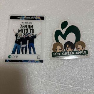 Mrs. GREEN APPLEゼンジンクリアカード1枚　一番くじロゴステッカー(ミュージシャン)