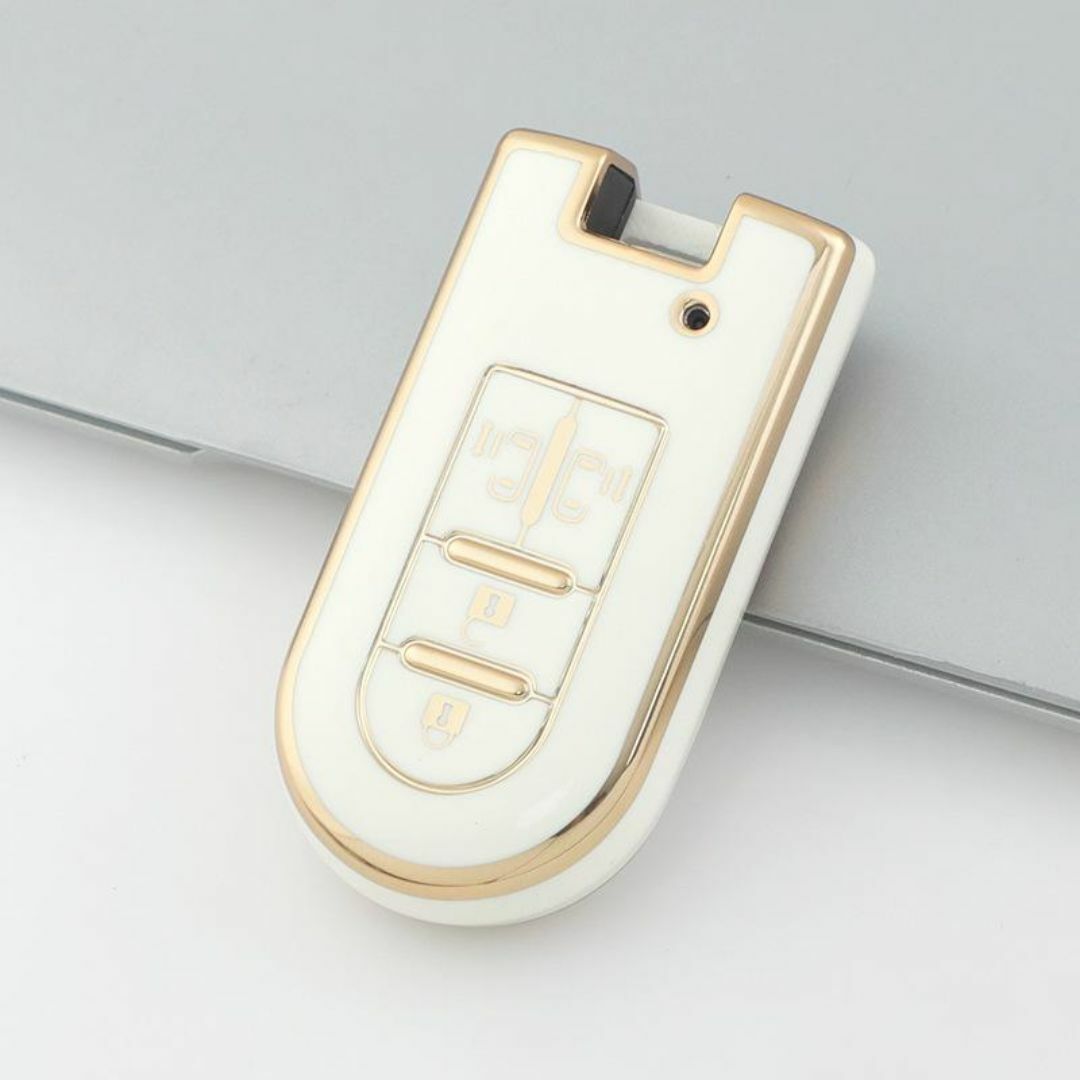 トヨタ ダイハツ スマートキーケース TPU キーカバー ルーミー タント 白 自動車/バイクの自動車(車内アクセサリ)の商品写真