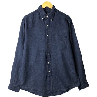 ブルックスブラザーズ(Brooks Brothers)の古着 ブルックスブラザーズ Brooks Brothers 346 長袖 リネン ボタンダウンシャツ メンズM相当 /eaa570129(シャツ)