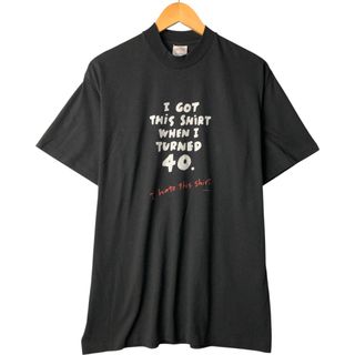古着 90年代 センタースター CENTER STAR メッセージプリントTシャツ USA製 メンズXL相当 ヴィンテージ /eaa565731(Tシャツ/カットソー(半袖/袖なし))
