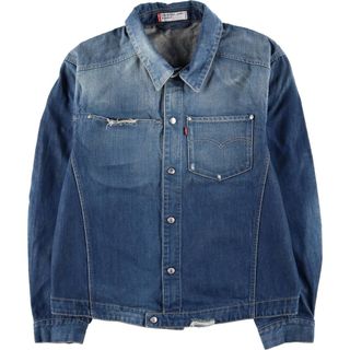 リーバイス(Levi's)の古着 00年代 リーバイス Levi's ENGINEERED エンジニアード ユーロモデル 70100-0860 立体裁断 デニムジャケット メンズXL相当 /eaa570580(Gジャン/デニムジャケット)