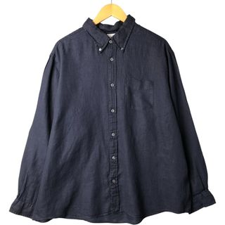 ブルックスブラザーズ(Brooks Brothers)の古着 ブルックスブラザーズ Brooks Brothers Est.1818 長袖 リネン ボタンダウンシャツ メンズXXL相当 /eaa570120(シャツ)