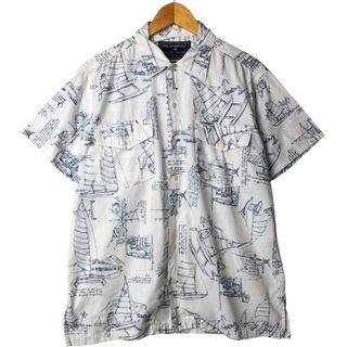 ラルフローレン(Ralph Lauren)の古着 90年代 ラルフローレン Ralph Lauren POLO SPORT ポロスポーツ 総柄 半袖 コットンシャツ メンズM相当 ヴィンテージ /eaa570807(シャツ)
