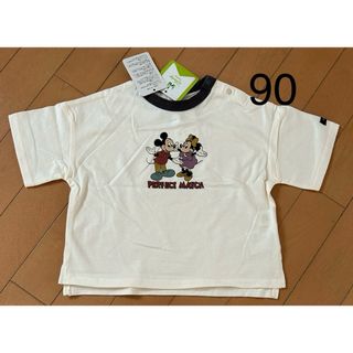 ディズニー(Disney)のfutafuta Disneyミッキー ミニー リンガー Tシャツ 90(Tシャツ/カットソー)