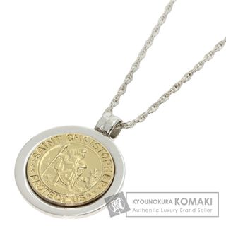 ティファニー(Tiffany & Co.)のTIFFANY&Co. ティファニー セントクリストファー コイン ネックレス SV K18YG レディース [中古](ネックレス)