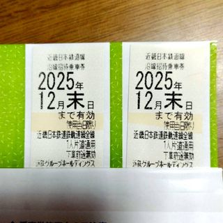 近鉄株主優待乗車券　2枚(鉄道乗車券)