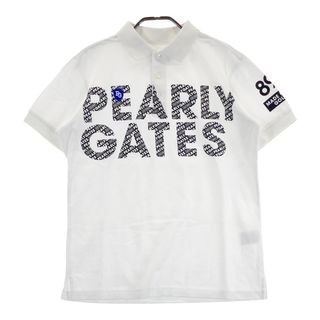 サイズ：4 PEARLY GATES パーリーゲイツ 053-1260655 半袖ポロシャツ ロゴ  ホワイト系 [240101493229] ゴルフウェア メンズ ストスト(ウエア)