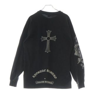 クロムハーツ(Chrome Hearts)のCHROME HEARTS クロムハーツ OLD ×KYOSUKE HIMURO CH CROSS L/S TEE 氷室京介 CHクロス バックプリント アームイニシャルロゴ クルーネック 長袖Tシャツ ブラック(Tシャツ/カットソー(七分/長袖))
