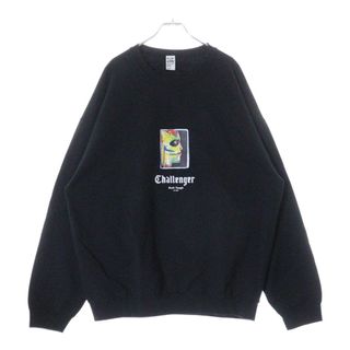 CHALLENGER チャレンジャー FACE C/N SWEAT フェイススウェットシャツ トレーナー ブラック CLG-SW 023-001(スウェット)