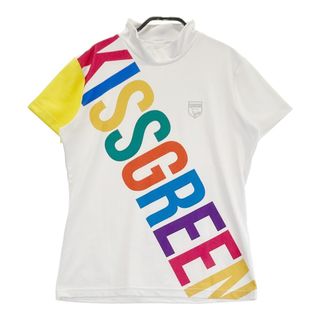 サイズ：2 KISS ON THE GREEN キスオンザグリーン  ハイネック 半袖Tシャツ  ホワイト系 [240101494844] ゴルフウェア レディース ストスト(ウエア)