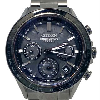 シチズン(CITIZEN)の【未使用・希少】中古 高級腕時計 メンズ シチズン アテッサ ブラックチタンシリーズ HAKUTO-R コラボレーションモデル CC4067-66E F950-002XB03 電波ソーラー デイト表示 黒 チタニウム 世界限定2300本 10気圧防水(腕時計(アナログ))